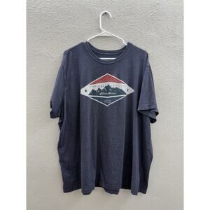 Eddie Bauer Mens T-Shirt Size XXXL Navy Blue Short Sleeve Graphic Logo